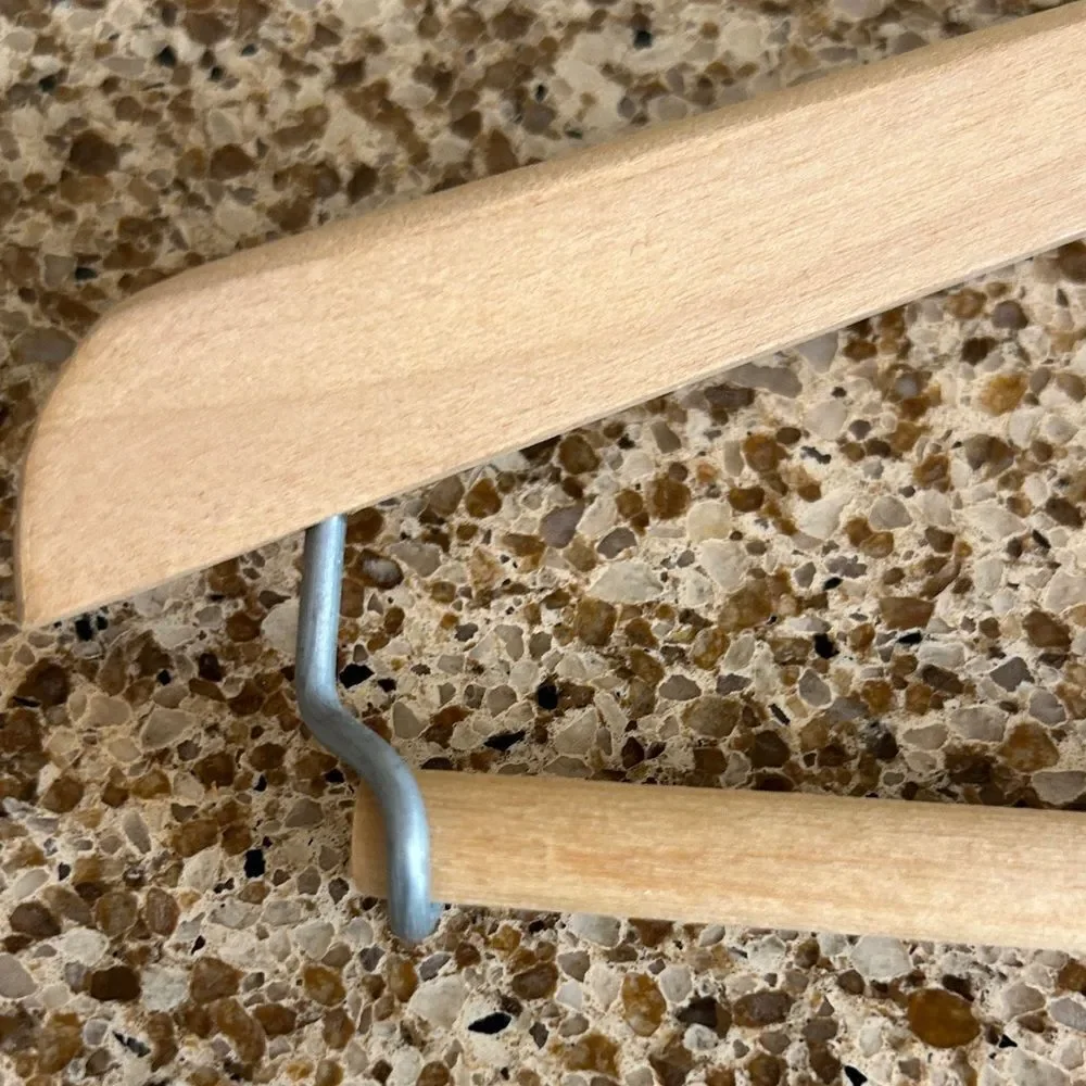 Brooks Brothers Light Tan Tongue and Groove Wooden Hangers